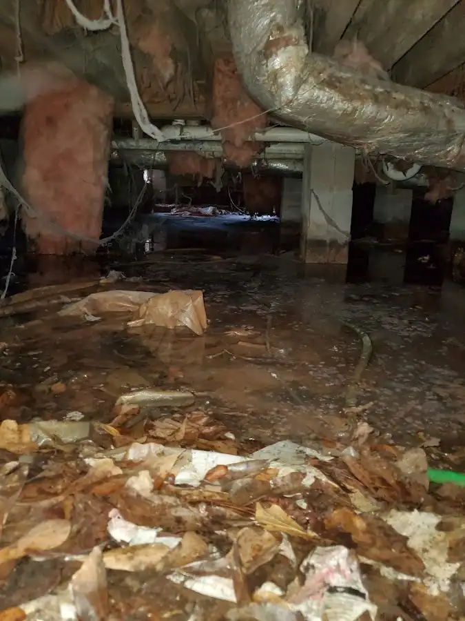 Crawl space flood assessment for Commercial Water Damage Restoration in Kingman